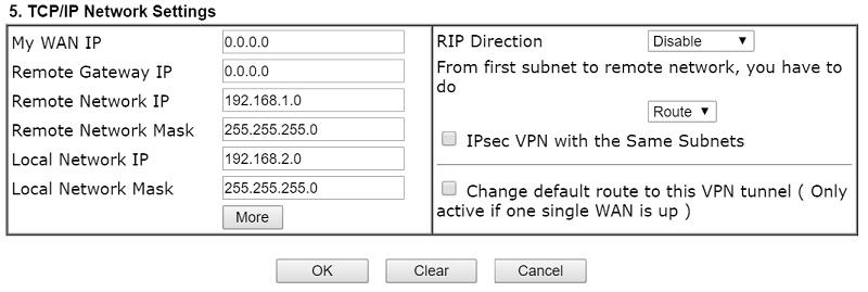 a screenshot of VPN Settings